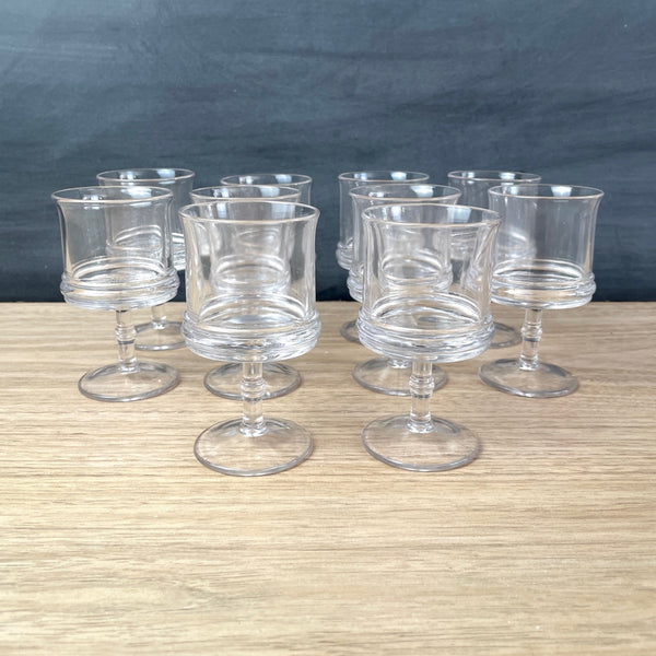 Antique cordial glasses - set of 10 clear stemware - NextStage Vintage