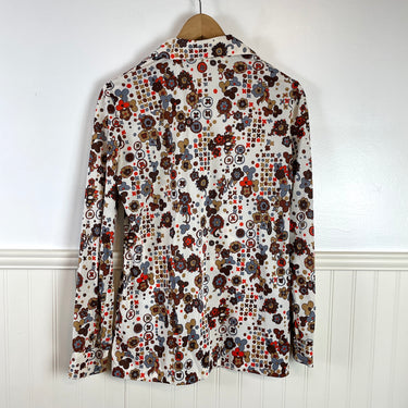1970s print blouse by CosCob - size medium - large - NextStage Vintage