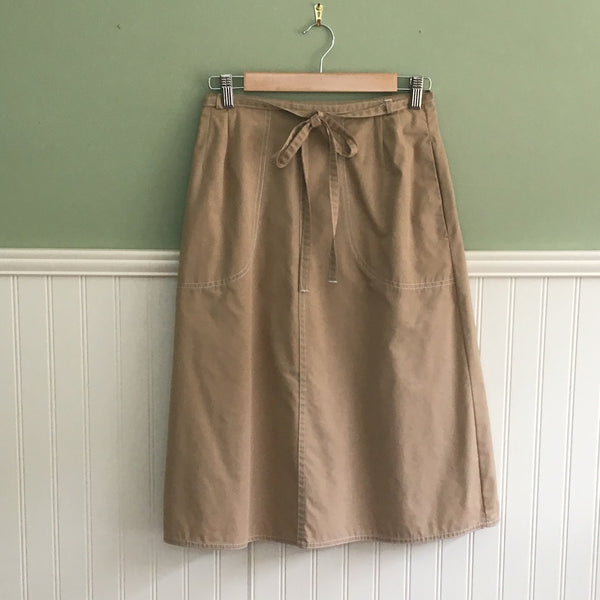 CPC Century Sportswear khaki wrap skirt - size XS - 1970s vintage - NextStage Vintage