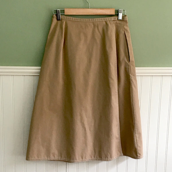 CPC Century Sportswear khaki wrap skirt - size XS - 1970s vintage - NextStage Vintage