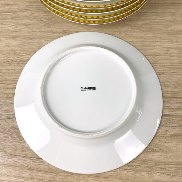 Crate and Barrel autumn leaves plates 8.25" - set of 8 - NextStage Vintage