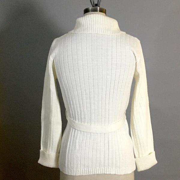 Cream cardigan tunic sweater - Bronson of CA - 1970s vintage - XS - NextStage Vintage