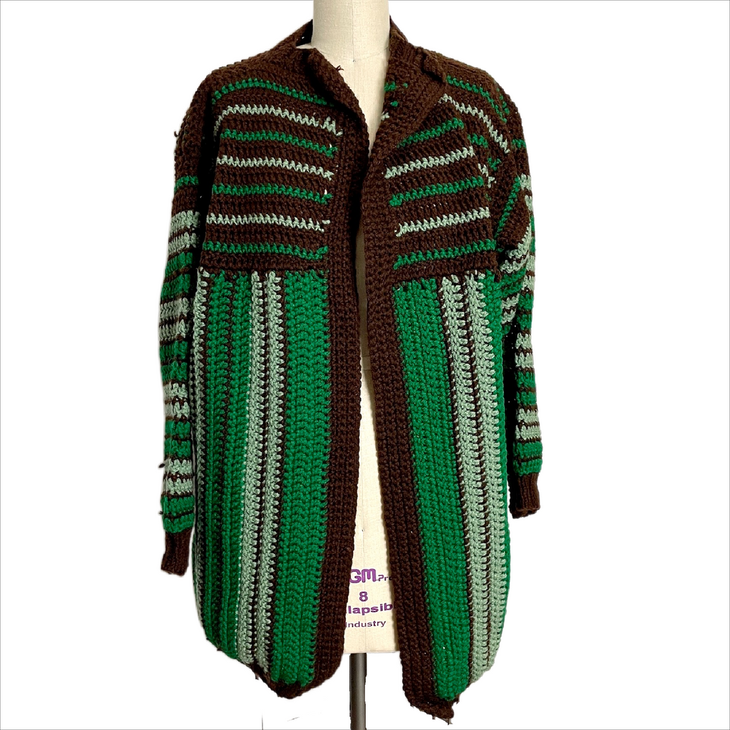 1990s vintage crocheted open front jacket - size XL - NextStage Vintage