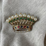 Rare Large Trifari Royal Crown sterling brooch #140779 - 1940s - NextStage Vintage