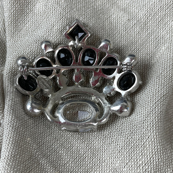 Crown crystal brooch / pendant by Joseph Wiesner - vintage costume jewelry - NextStage Vintage