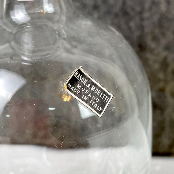 Nason Moretti Murano clear glass decanter - 1950s vintage - NextStage Vintage