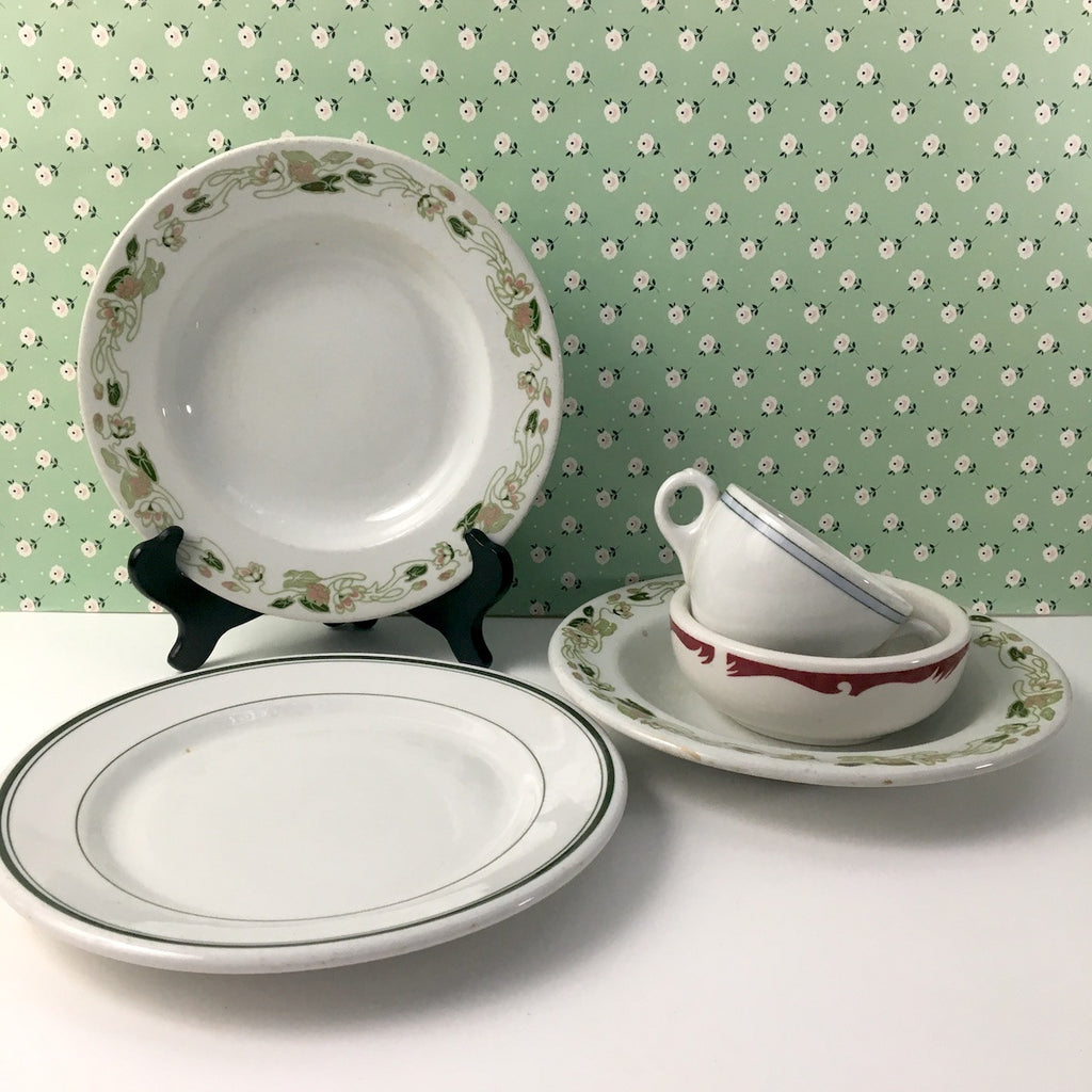 Vintage restaurant ware china - 5 pieces - Buffalo, Homer Laughlin, Grindley, Sterling - mix & match - NextStage Vintage