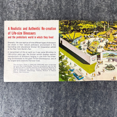Sinclair Dinoland - NY World's Fair 1964-65 brochure - The Exciting World of Dinosaurs - NextStage Vintage