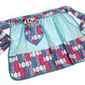 Honeycomb print and sheer voile hostess apron - vintage half apron - NextStage Vintage