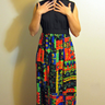 1970s geometric print maxi dress - NextStage Vintage