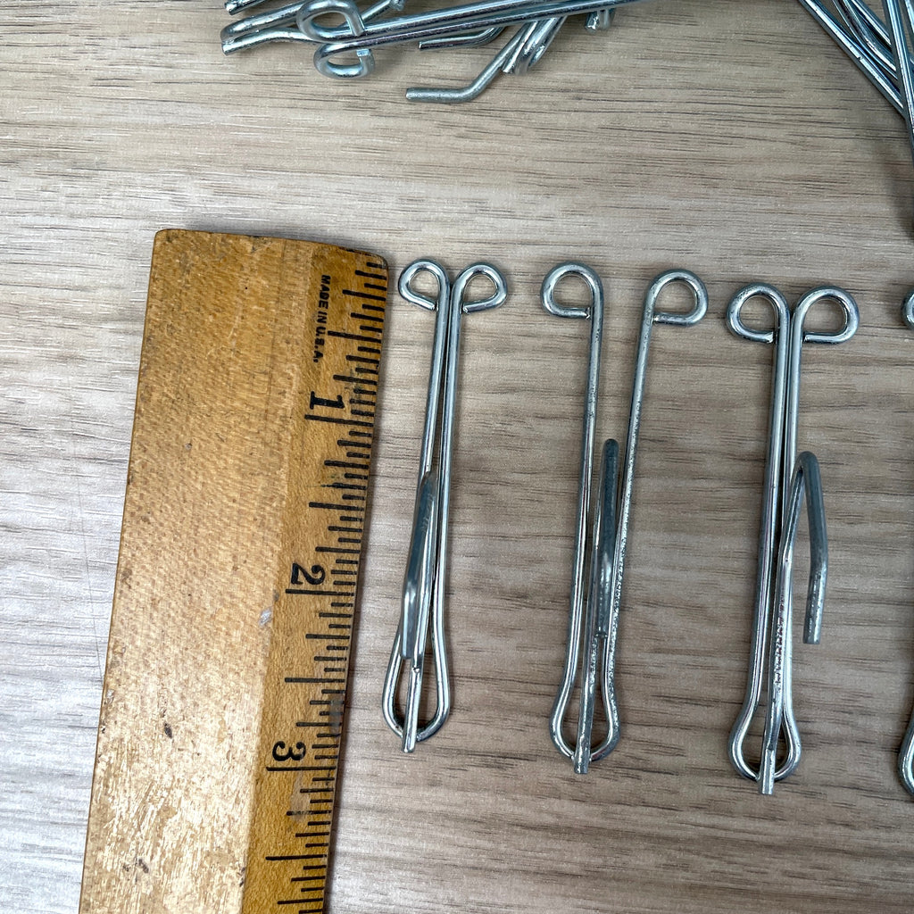 Slip on drapery hooks 3" with a 1" drop 34 hooks NextStage Vintage
