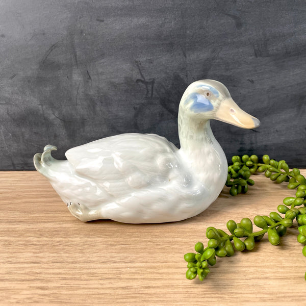 Gebrüder Heubach porcelain duck - vintage German figurine - NextStage Vintage