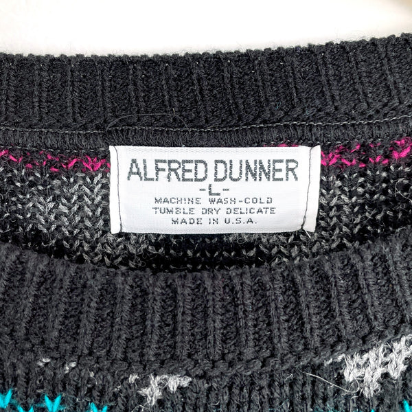 1980s bold pattern tunic sweater by Alfred Dunner - size large - NextStage Vintage