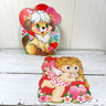 Eureka valentine die cuts - cupid and puppy - 1970s vintage - NextStage Vintage