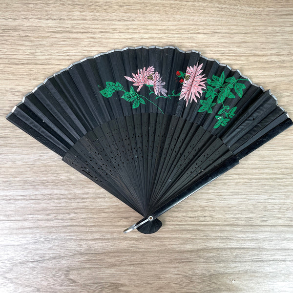 Asian folding paper fans - set of 3 - vintage hand fans - NextStage Vintage