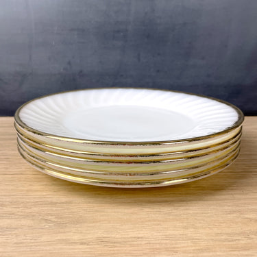 Fire King Swirl dinner plates - set of 5 - 1950s vintage - NextStage Vintage