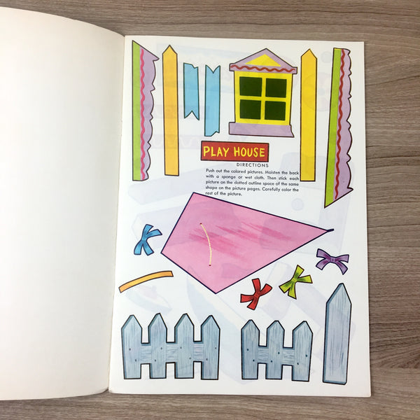 Sticker Fix-it craft and coloring book - James & Jonathan Inc. - 1971 - NextStage Vintage