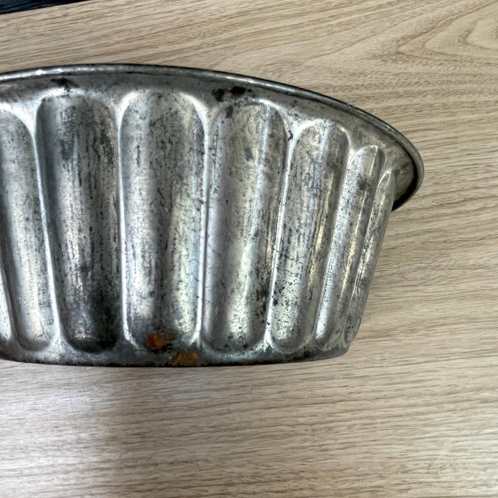 Tinned steel tube cake pan - vintage baking pan
