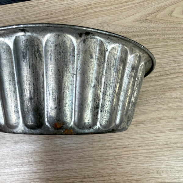 Fluted tinned steel tube pan - vintage baking - NextStage Vintage