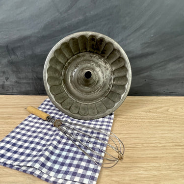 Fluted tinned steel tube pan - vintage baking - NextStage Vintage