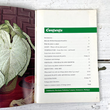Foliage Plants for Modern Living - 1970s plant guide - booklet - NextStage Vintage