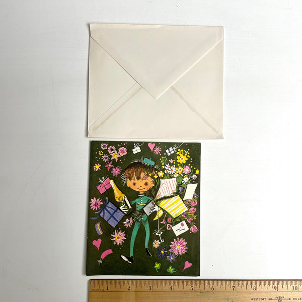 Marian Foster for Gordon Fraser Best Wishes card - 1970s vintage greeting card - unused - NextStage Vintage