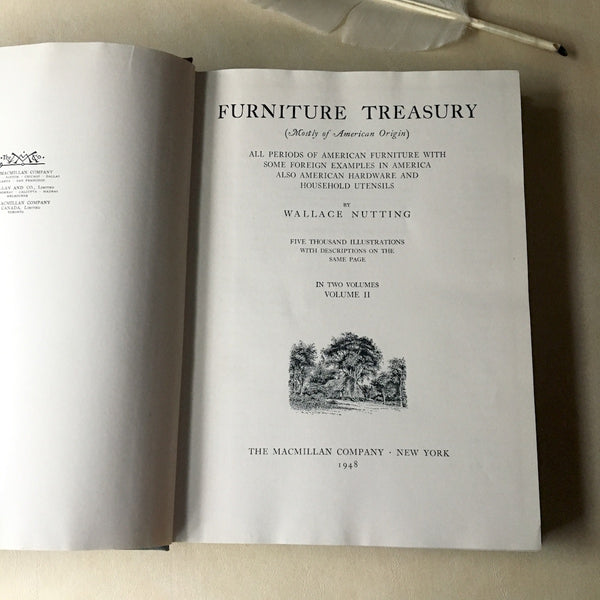 Furniture Treasury - 2 volume set - Wallace Nutting - 1948 hardcovers - NextStage Vintage