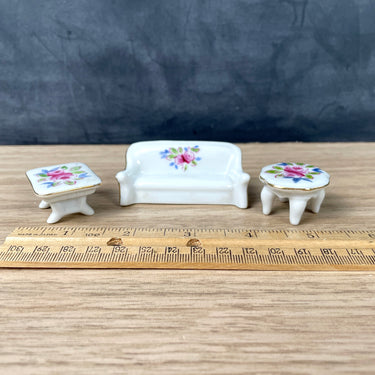 Miniature porcelain furniture - 5 pieces - vintage miniatures - NextStage Vintage