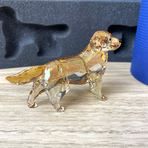 Swarovski golden retriever mother - with packaging - NextStage Vintage