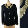 Black and gold embroidered jacket - Outlander Collection - medium - NextStage Vintage