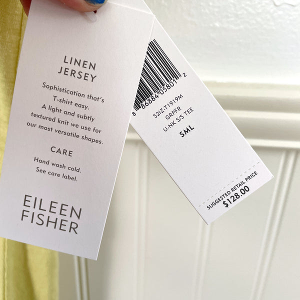Eileen Fisher u-neck short sleeve tee - size small - NWT - NextStage Vintage