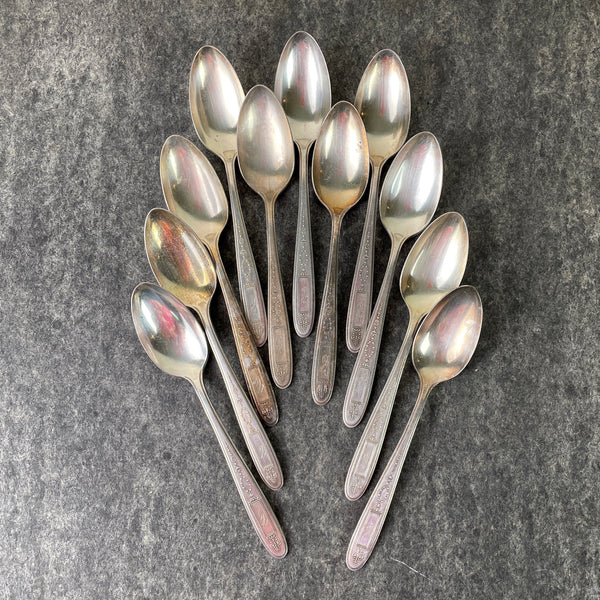 Oneida Community Plate Grosvenor flatware - C monogram - 46 pieces - 1920s vintage - NextStage Vintage