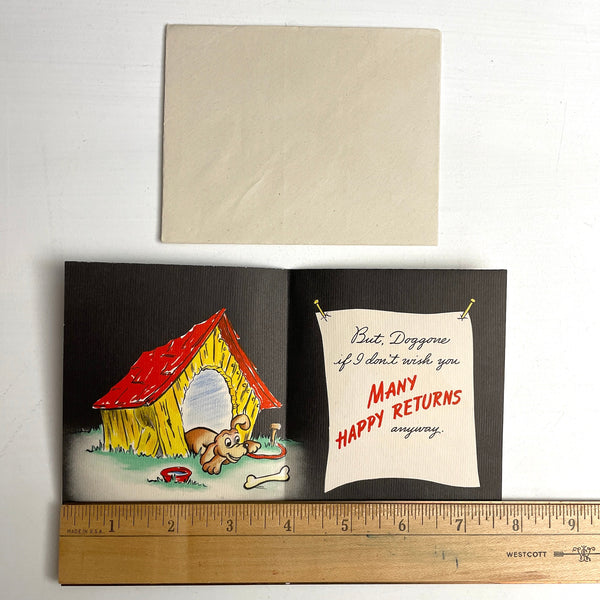 Hallmark Belated Birthday Greetings card with envelope - 1945 vintage - NextStage Vintage