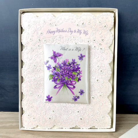 Hallmark Happy Mother's Day to my Wife oversized card in box - 1960s vintage - NextStage Vintage
