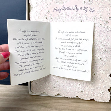 Hallmark Happy Mother's Day to my Wife oversized card in box - 1960s vintage - NextStage Vintage