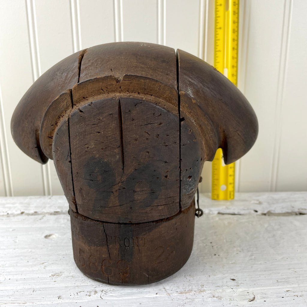 Wooden puzzle hat block - antique millenary supply