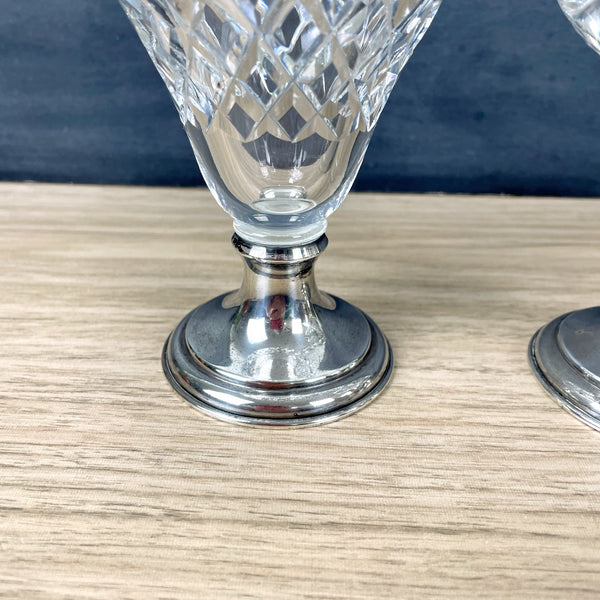 Hawkes sterling and cut glass cream and sugar - antique serving - NextStage Vintage