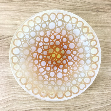 Maurice Heaton art glass circles bowl - mid century decorative art - NextStage Vintage