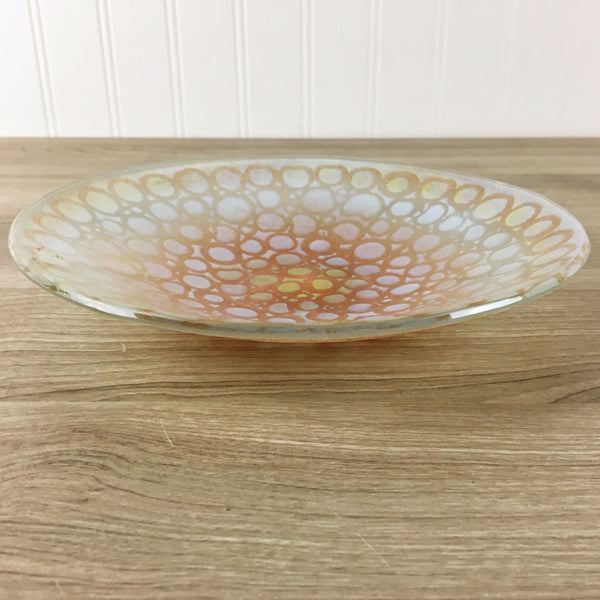 Maurice Heaton art glass circles bowl - mid century decorative art - NextStage Vintage