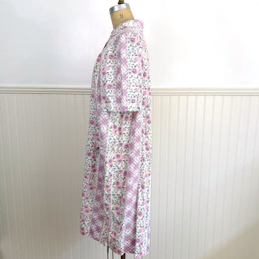 1980s vintage snap front housecoat - Herbcraft II - vintage duster - NextStage Vintage