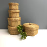 Nesting seagrass hexagonal baskets - set of 5 bohemian baskets - NextStage Vintage