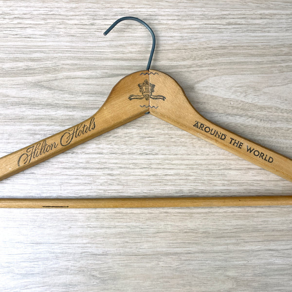 Hilton Hotels wooden advertising hangers - set of 3 - vintage advertising - NextStage Vintage