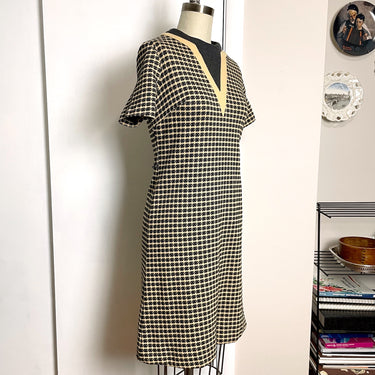 Vintage 1960s houndstooth check A-line dress - size small - NextStage Vintage