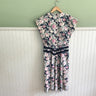 Jessica Howard navy rose print day dress - size XS - vintage 1980s - NextStage Vintage