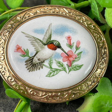 Avon Summer Song hummingbird pin - vintage bird jewelry - NextStage Vintage