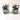 Hazel Atlas Hunt shot glasses - a pair - 1950s vintage - NextStage Vintage
