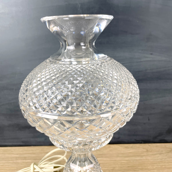 Waterford Crystal boudoir hurricane lamp - 14" tall - vintage - NextStage Vintage