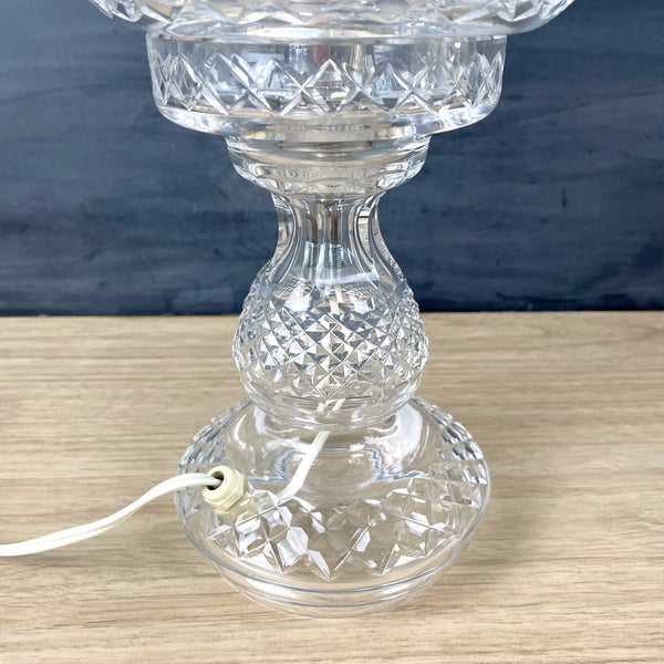 Waterford Crystal boudoir hurricane lamp - 14" tall - vintage - NextStage Vintage
