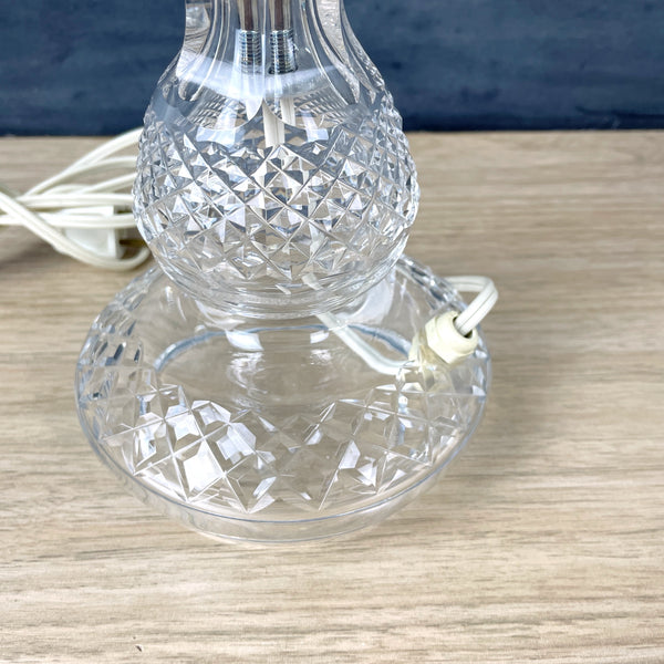 Waterford Crystal boudoir hurricane lamp - 14" tall - vintage - NextStage Vintage