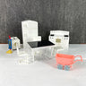 Ideal Dollhouse plastic kitchen - black and white plus extras - NextStage Vintage